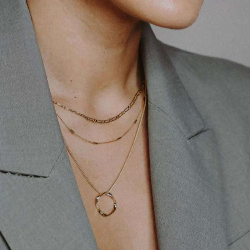 Open Circle | Gold Layered Necklace