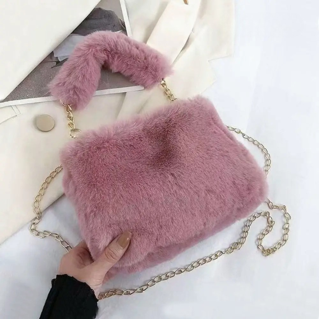 Rania | Plush Chain Shoulder Bag