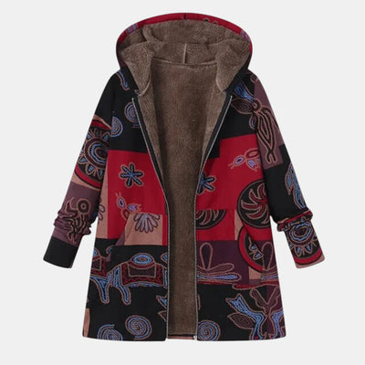 Ava | Patchwork Cozy Hooded Jacket