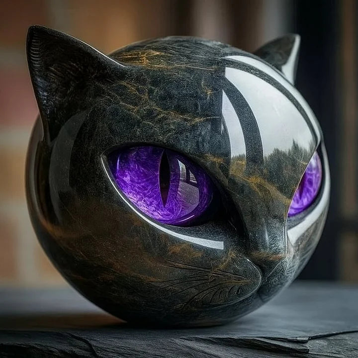 Midnight Cat Head | Decorative Sculpture