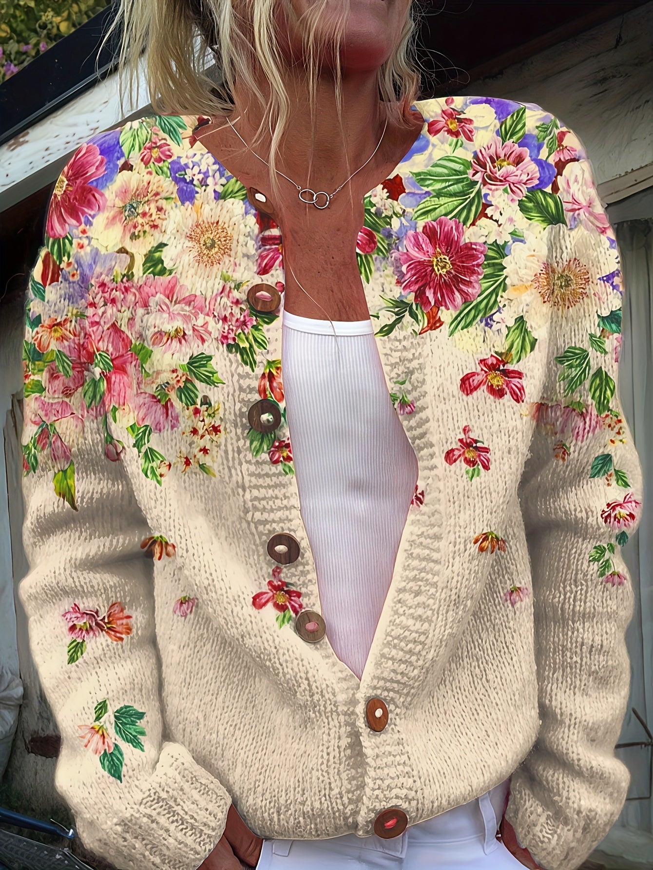 Florence – Botanical Knit Cardigan