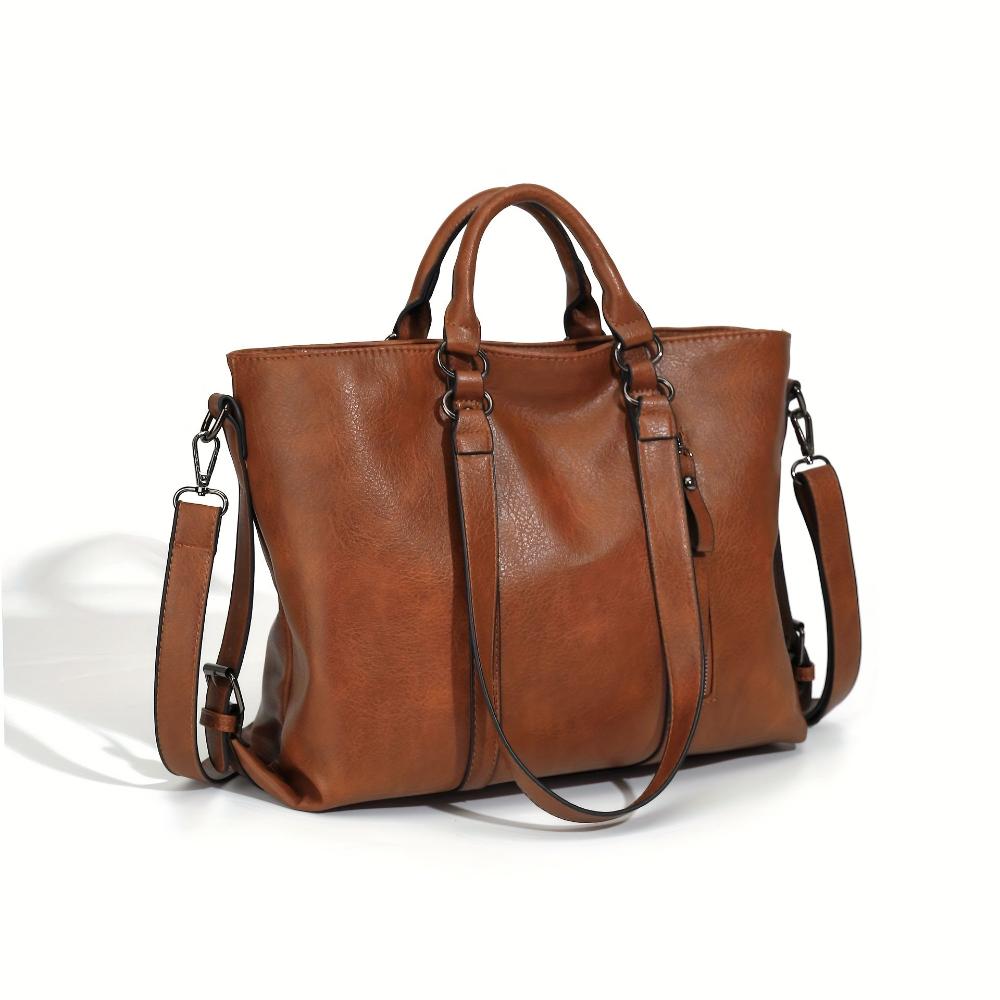 Rania | Classic Leather Tote Bag