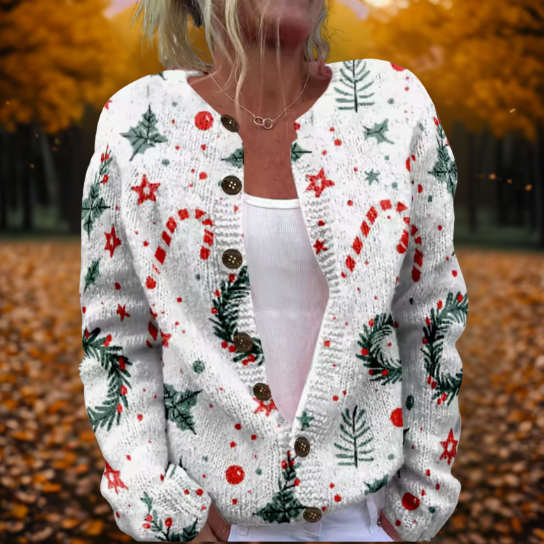 Erin - Festive Candy Cardigan