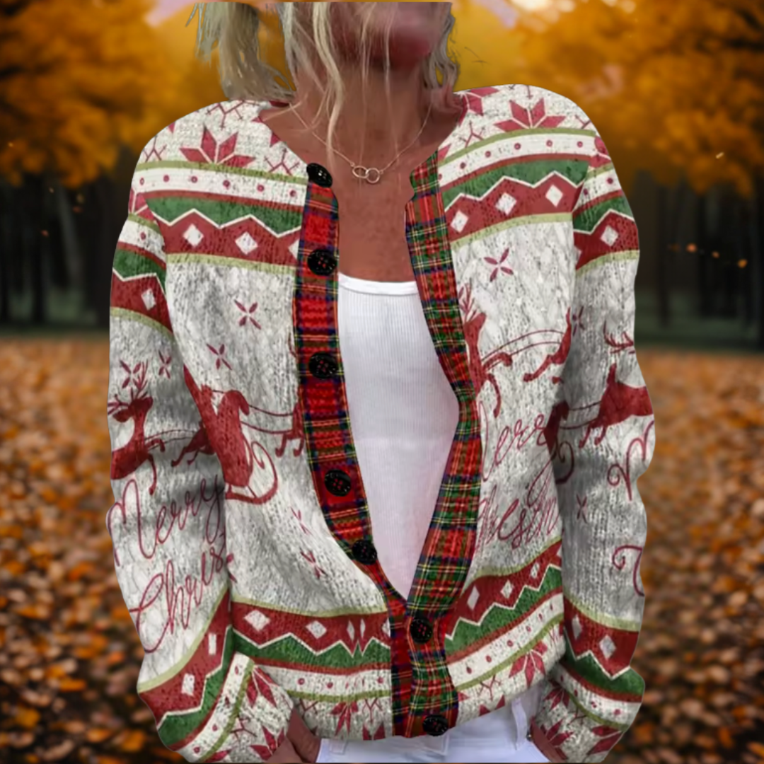 Kathie - Reindeer Cardigan