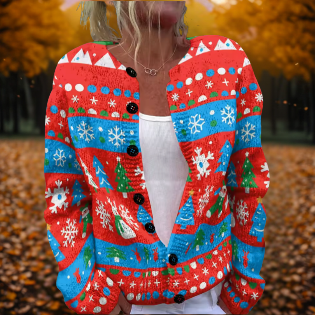 Beth - Festive Candy Cardigan