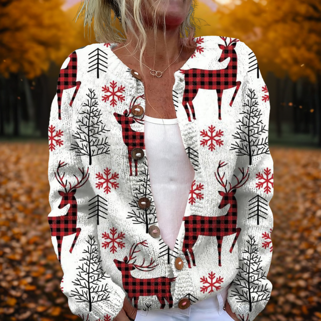 Diane - Reindeer Cardigan