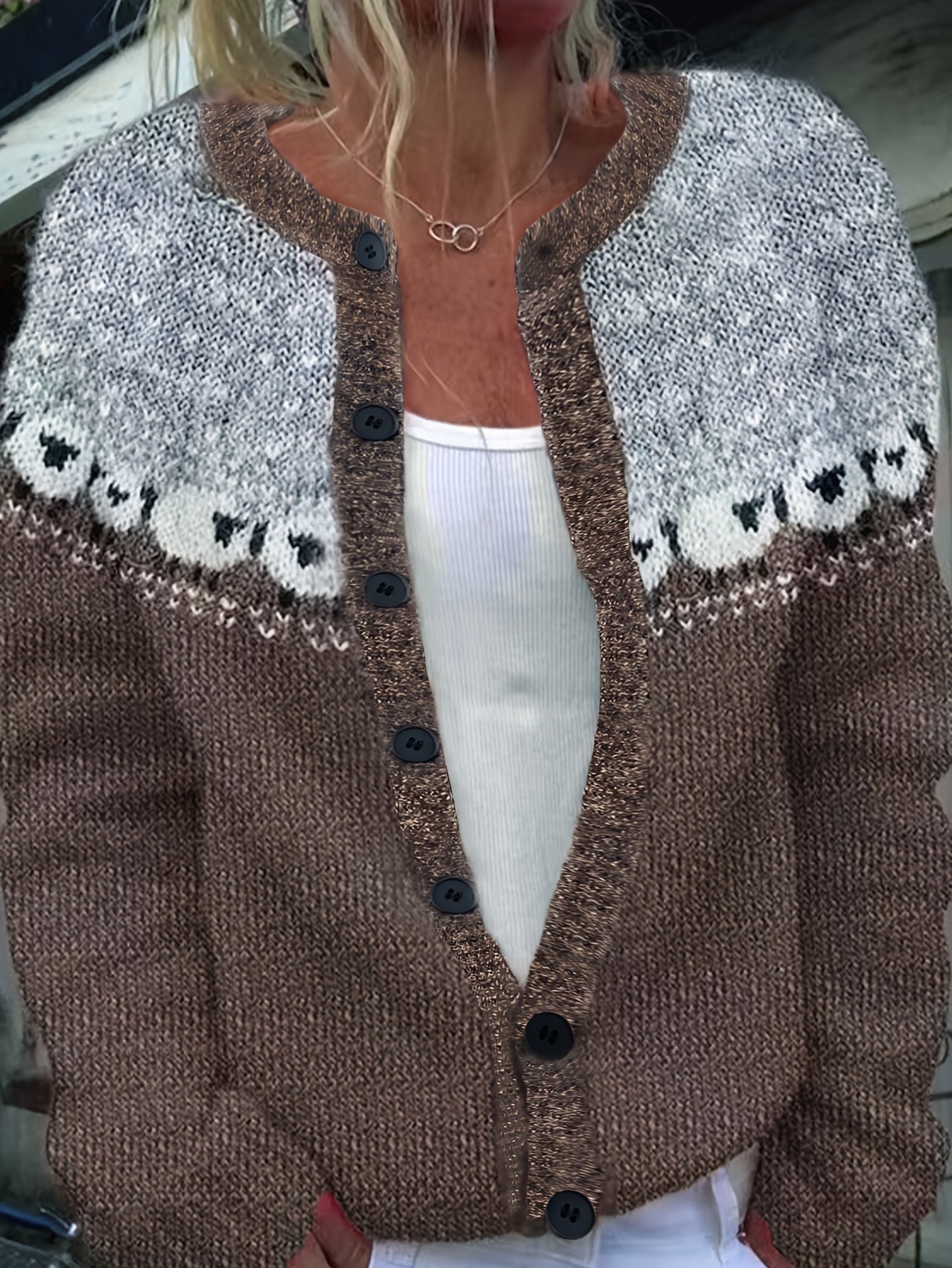 Luna – Cozy Sheep Knit Cardigan