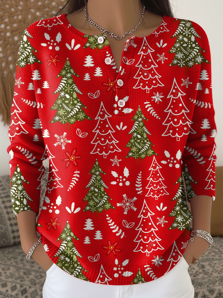Everly | Christmas Sweater with Buttons