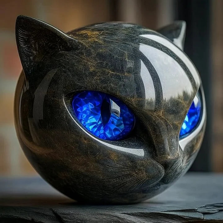 Midnight Cat Head | Decorative Sculpture
