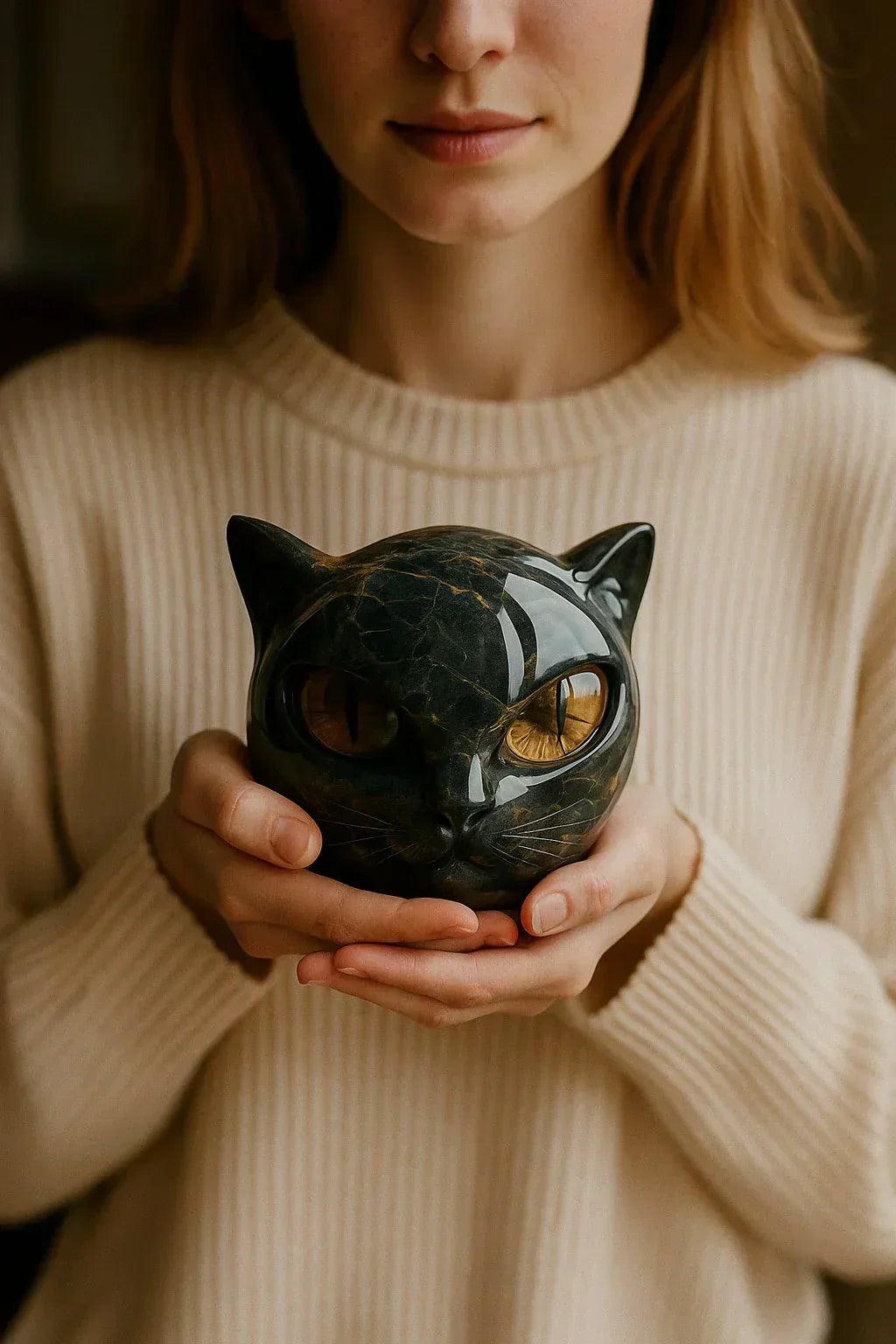 Midnight Cat Head | Decorative Sculpture