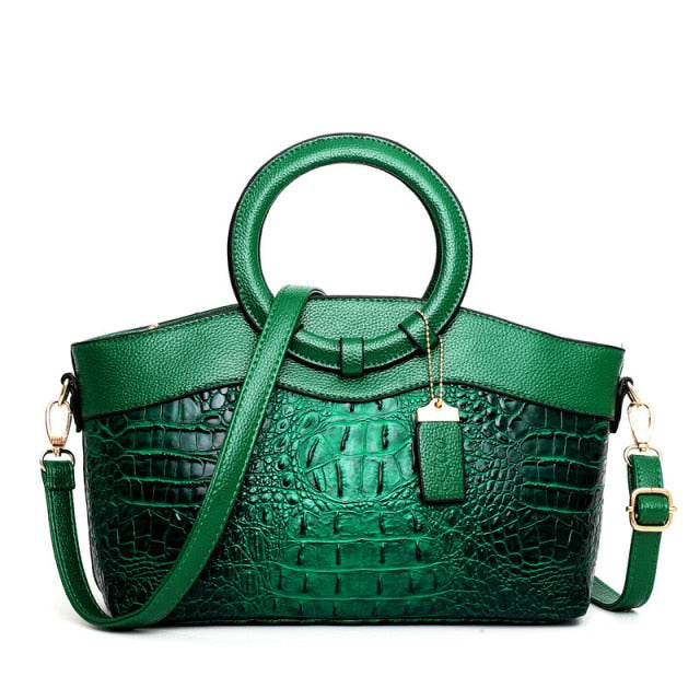 Soraya | Croc-Embossed Leather Handbag