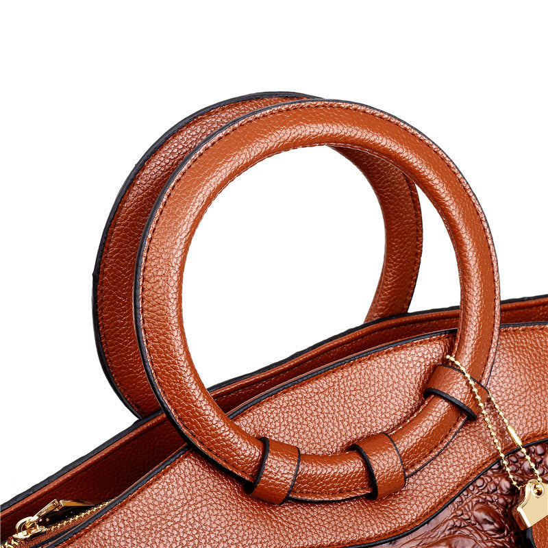 Soraya | Croc-Embossed Leather Handbag