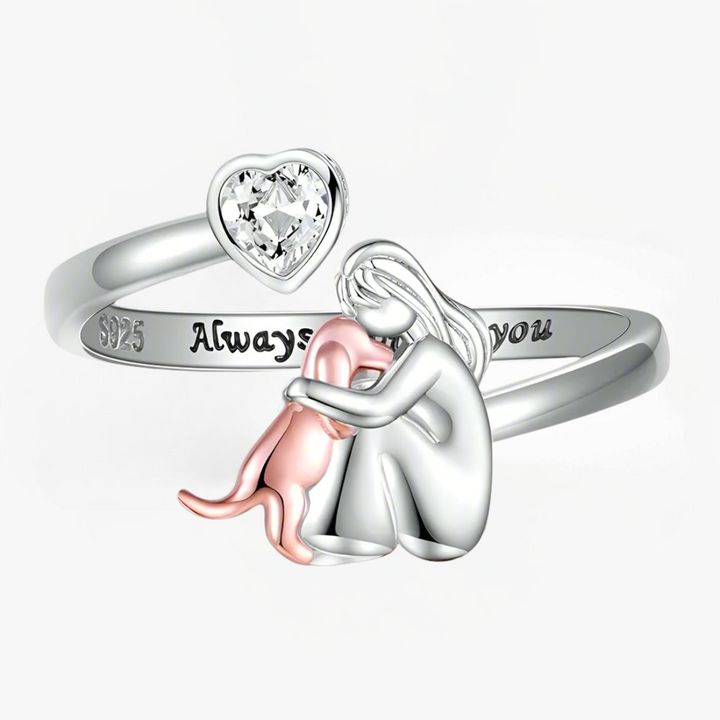 Amina & Layla | Dog Embrace Ring (Rose)