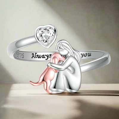 Audrey & Brandon | Dog Embrace Ring (Rose)